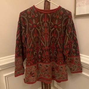 Beautiful vintage Jaeger tunic length chenille sweater. Size M